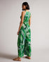 ISMEY-Trousers-ISMEY is a force of nature. A flowy jumpsuit with our Painted Leaf print all over, this outfit needs little more than a pair of sandals to create a chic look. Jumpsuit Halterneck Painted Leaf print Wide leg Wrap bodice detail Keyhole neck cut-out Our model is 5'9" / 1.75m and wears a Ted size 1- Ted Baker Romania